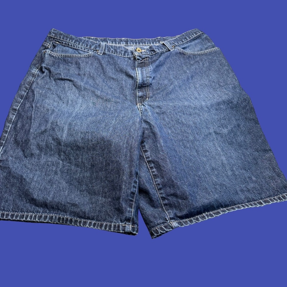 Polo Jeans Denim Shorts Mens Size 42 Blue Baggy Relaxed Fit Jorts Cotton